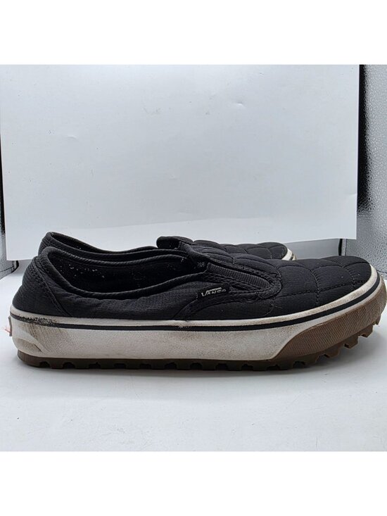 Vans Snow Lodge Slipper Vansguard Mens Size 8 Black Quilted Slip On Shoes